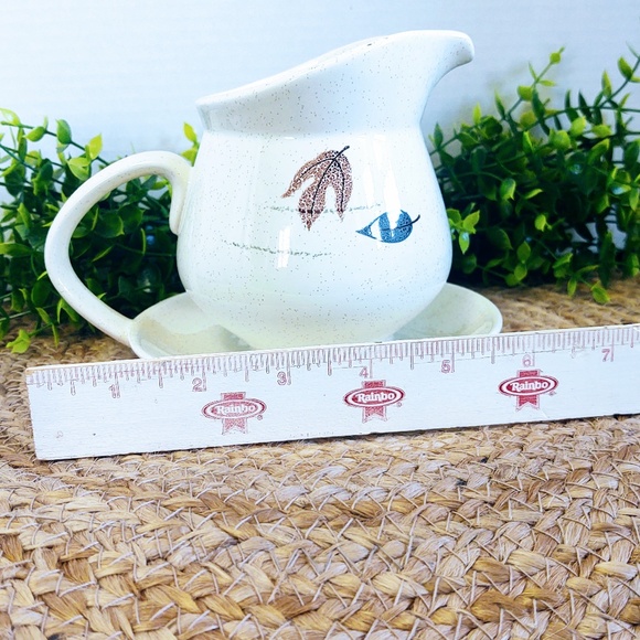 Vtg MCM California Franciscan Earthenware Autumn Pottery Dinnerware Gravy Boat - Picture 11 of 11